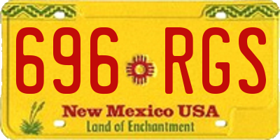 NM license plate 696RGS