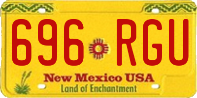 NM license plate 696RGU