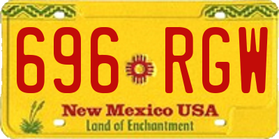 NM license plate 696RGW