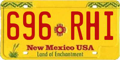 NM license plate 696RHI