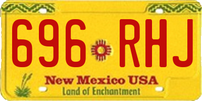 NM license plate 696RHJ