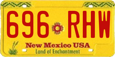 NM license plate 696RHW