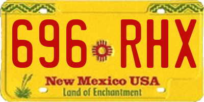 NM license plate 696RHX