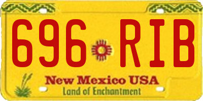 NM license plate 696RIB
