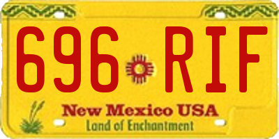NM license plate 696RIF