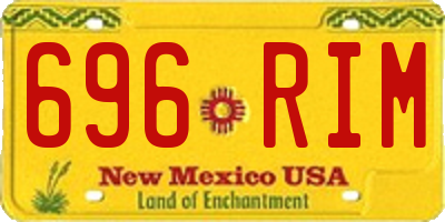 NM license plate 696RIM