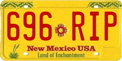 NM license plate 696RIP