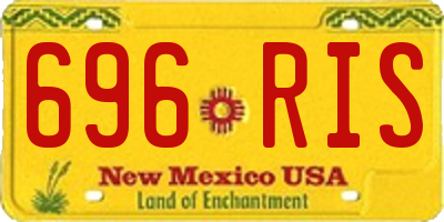 NM license plate 696RIS