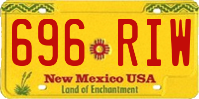 NM license plate 696RIW