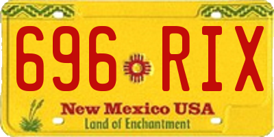 NM license plate 696RIX