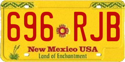 NM license plate 696RJB