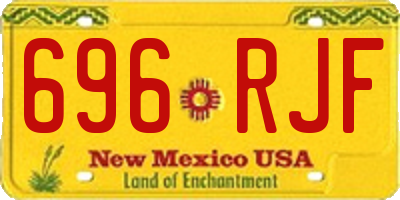 NM license plate 696RJF