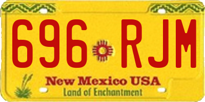 NM license plate 696RJM