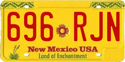 NM license plate 696RJN