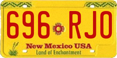 NM license plate 696RJO