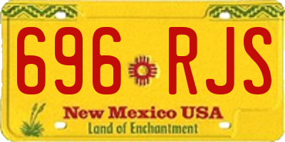 NM license plate 696RJS