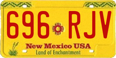 NM license plate 696RJV