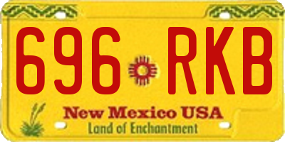 NM license plate 696RKB