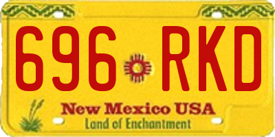NM license plate 696RKD