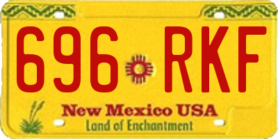NM license plate 696RKF