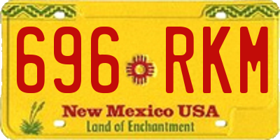 NM license plate 696RKM