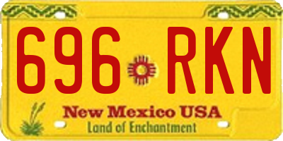 NM license plate 696RKN