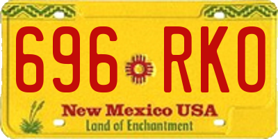 NM license plate 696RKO