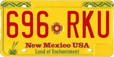 NM license plate 696RKU