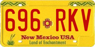 NM license plate 696RKV