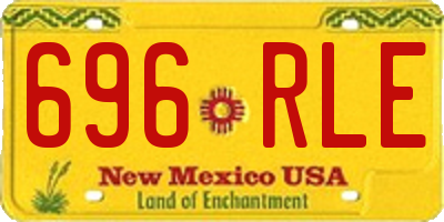 NM license plate 696RLE