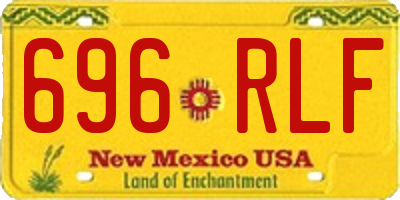 NM license plate 696RLF