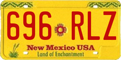 NM license plate 696RLZ