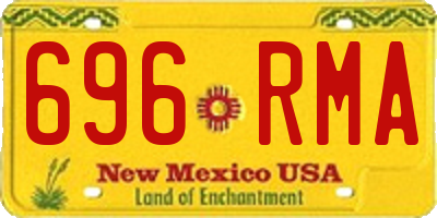NM license plate 696RMA