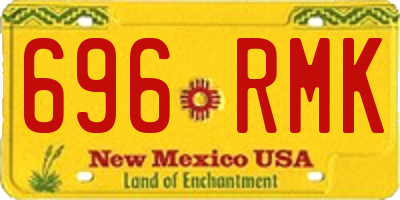 NM license plate 696RMK