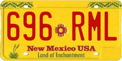 NM license plate 696RML
