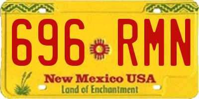 NM license plate 696RMN