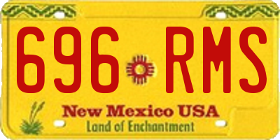 NM license plate 696RMS