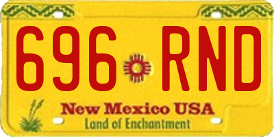 NM license plate 696RND