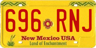 NM license plate 696RNJ