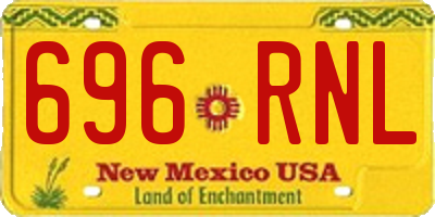 NM license plate 696RNL