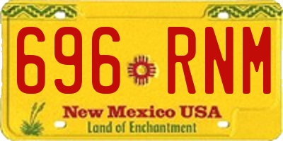 NM license plate 696RNM