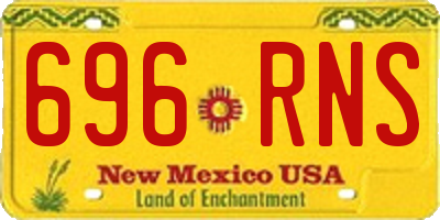 NM license plate 696RNS