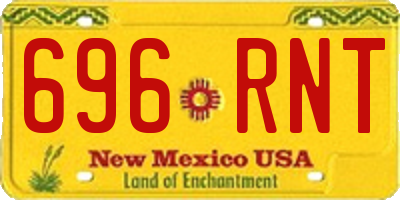 NM license plate 696RNT