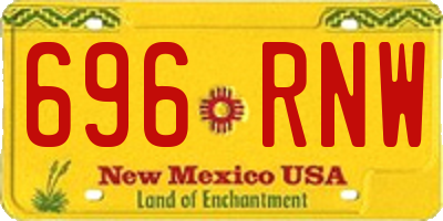 NM license plate 696RNW