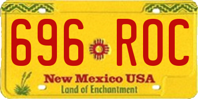 NM license plate 696ROC