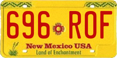 NM license plate 696ROF