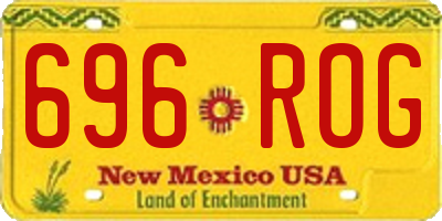 NM license plate 696ROG