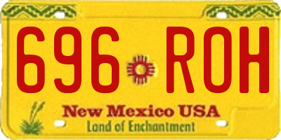 NM license plate 696ROH