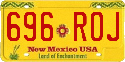 NM license plate 696ROJ