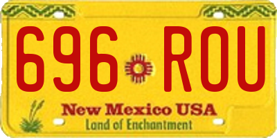 NM license plate 696ROU